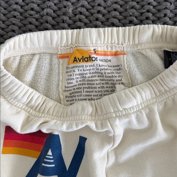 Aviator Nation slightly off-white sweats size small - Picture 3 of 3